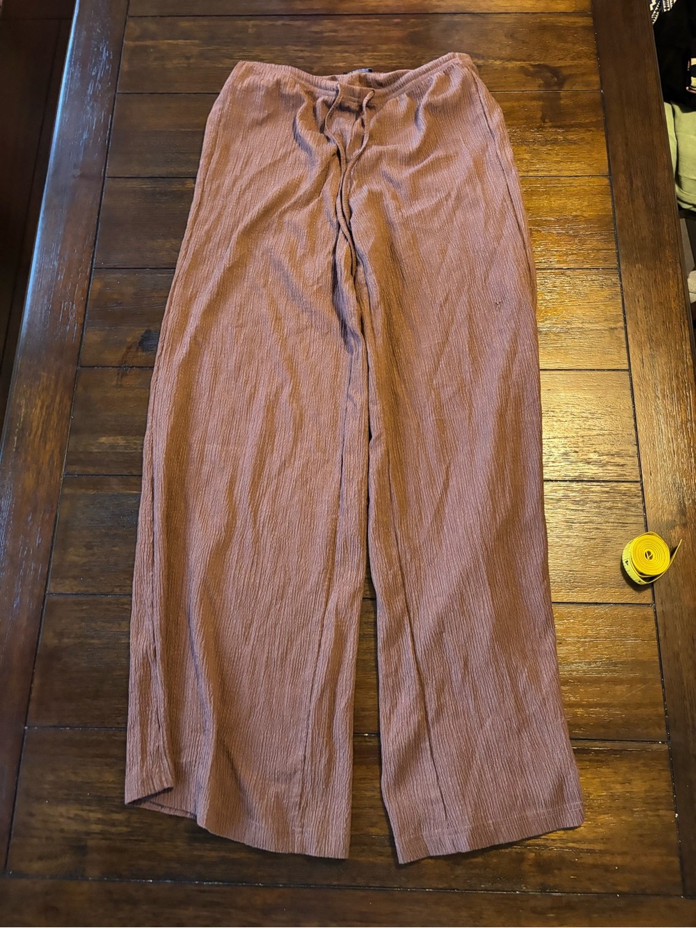 Women's Wide-Leg Lounge Pants - Mauve Pink